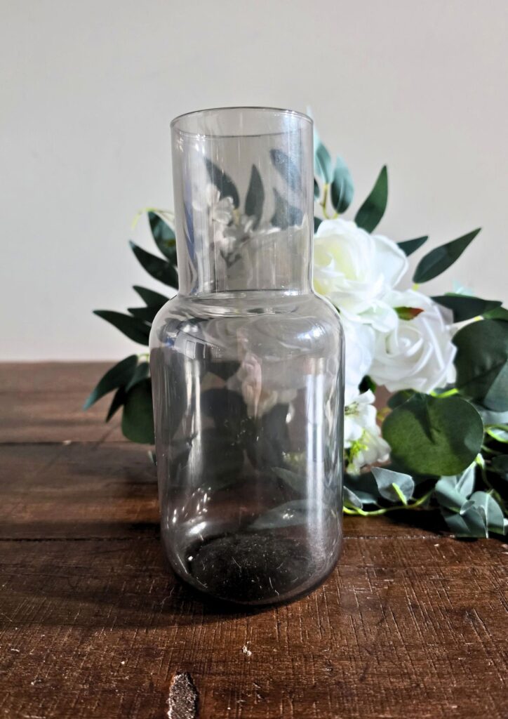 Glass Vase - Smoked Black