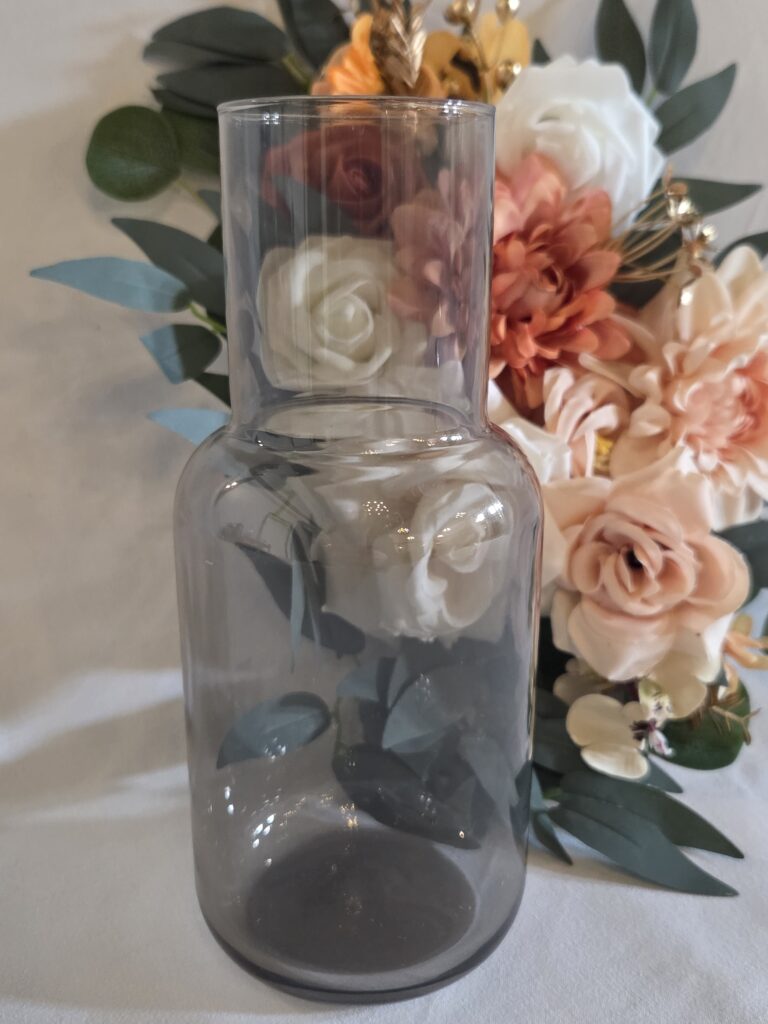 Glass Vase - Smoked Black