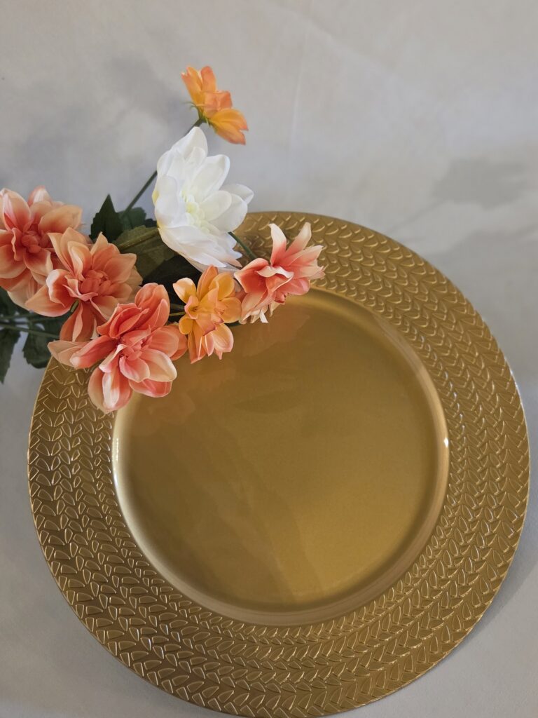Charger Plate - Woven Gold