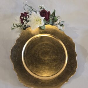Charger Plate - Scalloped Gold