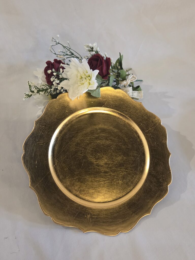 Charger Plate - Scalloped Gold