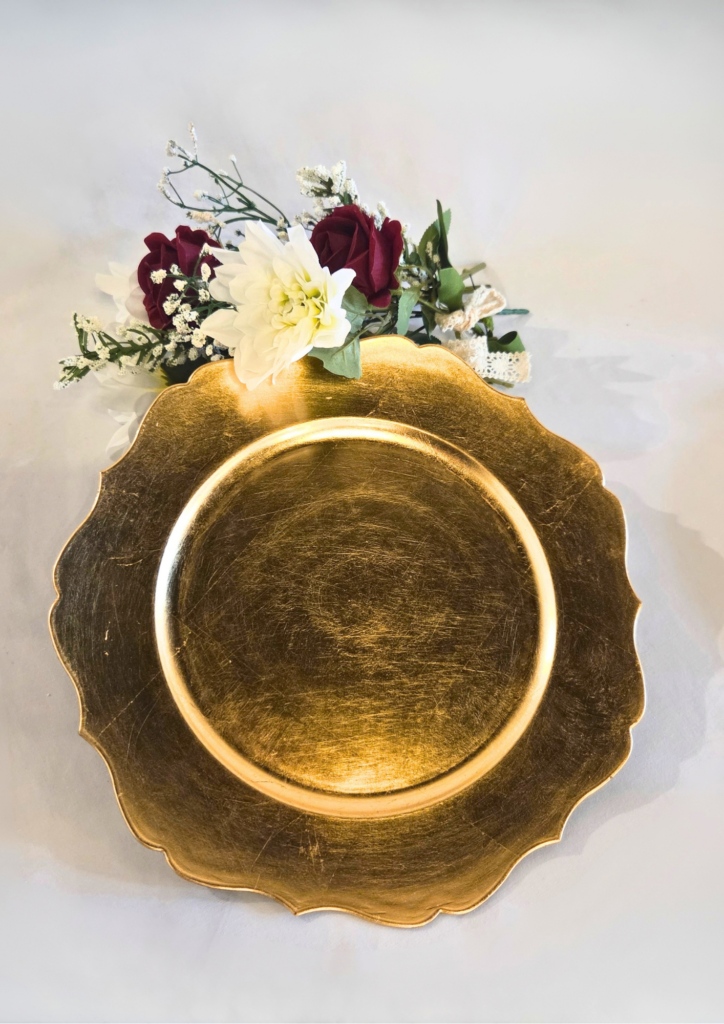 Charger Plate - Scalloped Gold