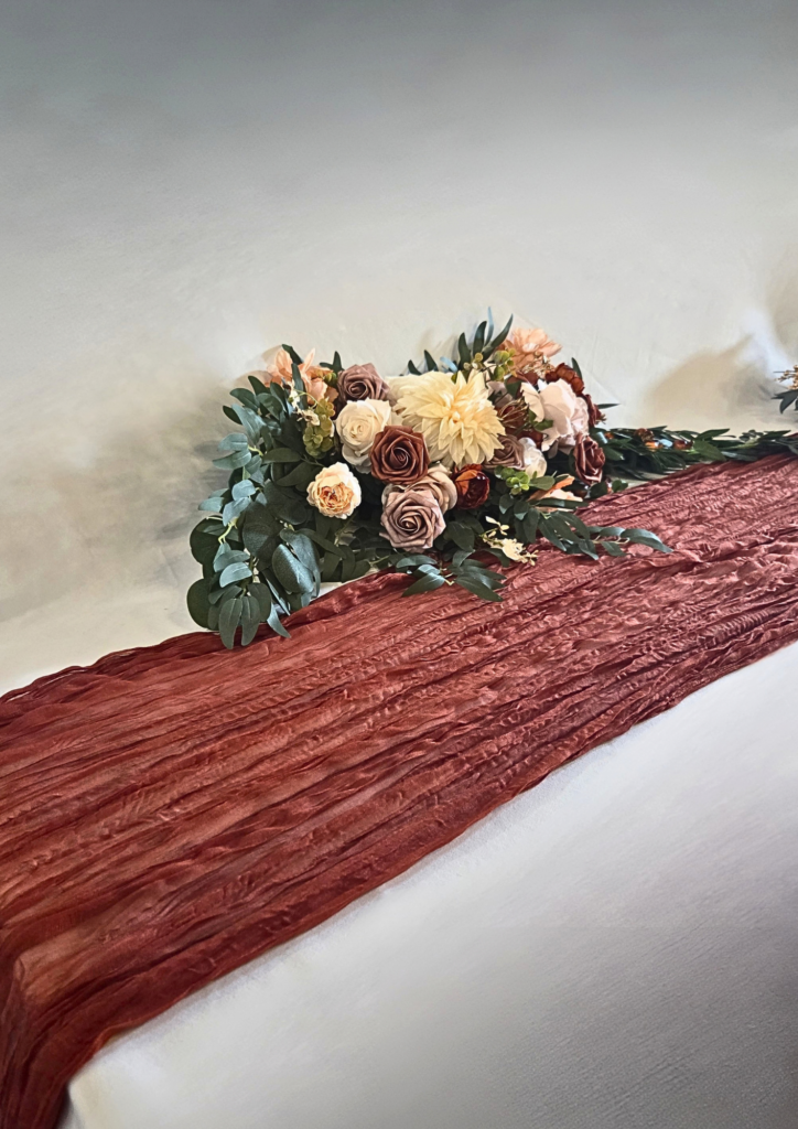 Chiffon Table Runner - Burnt Orange
