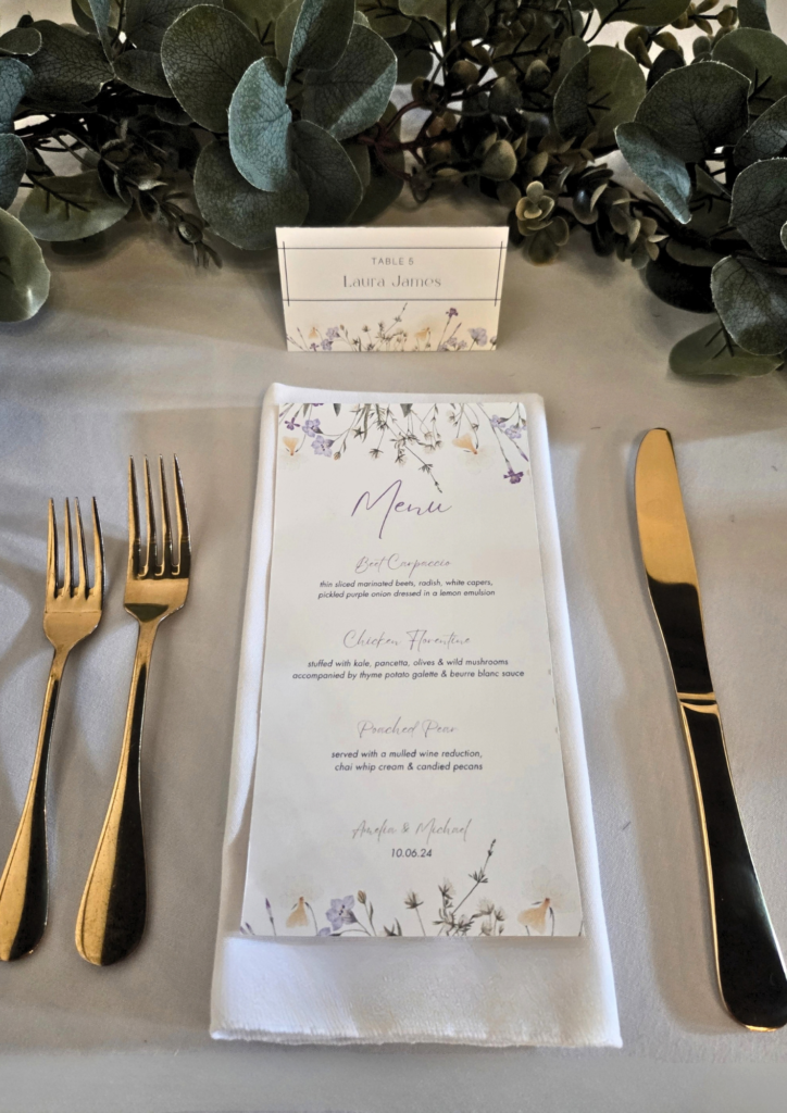Individual Table Menus