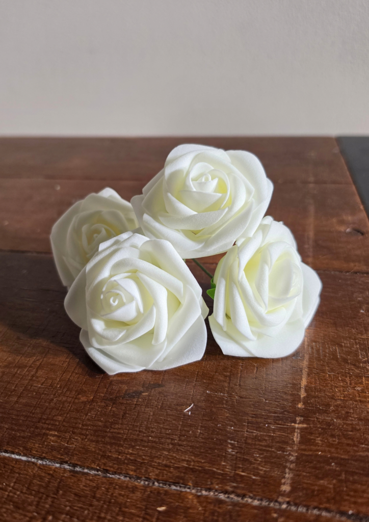 Silk White Rose