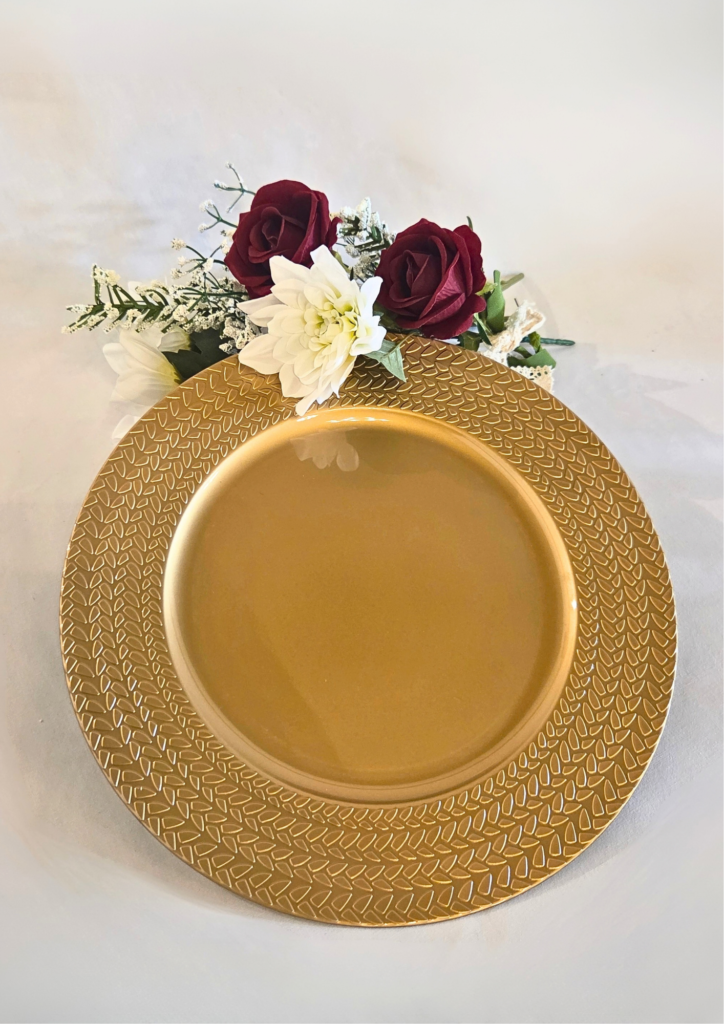 Charger Plate - Woven Gold